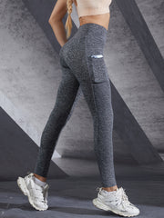 High Waist Stretch Leggings for Yoga Fitness Running with Pockets