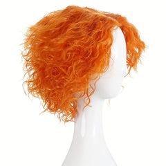 Men's Orange Yellow Wig Halloween Party Cosplay Clown Short Hair