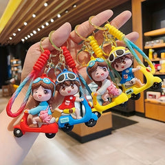 Cartoon Doll Keychain Backpack Decorative Small Pendant