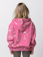 Leopard Dot Pattern Hoodie Girls Sweatshirt for Autumn Winter