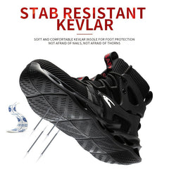 CEATSAFETV Steel Toe Work Boots Puncture Proof High Top Industrial Shoes