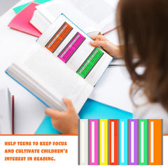 8pcs Guided Reading Strips Colored Highlight Strips For Dyslexia Reading Tools