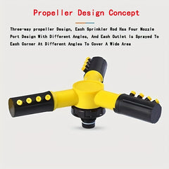 360 Rotating Trigeminal Sprinkler for Maximum Irrigation