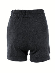Coconut Tree & Sun Print Drawstring Shorts Spring & Summer Casual Shorts