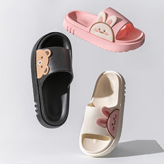 Women's Cartoon Bunny House Slippers Soft Anti-Slip Sole