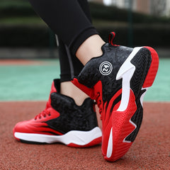 Boy's High Top Basketball Shoes Colour Block Non Slip Sneakers