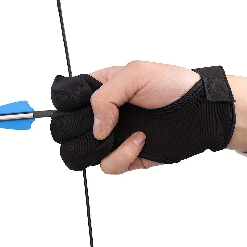 Breathable Three Finger Archery Gloves Protector