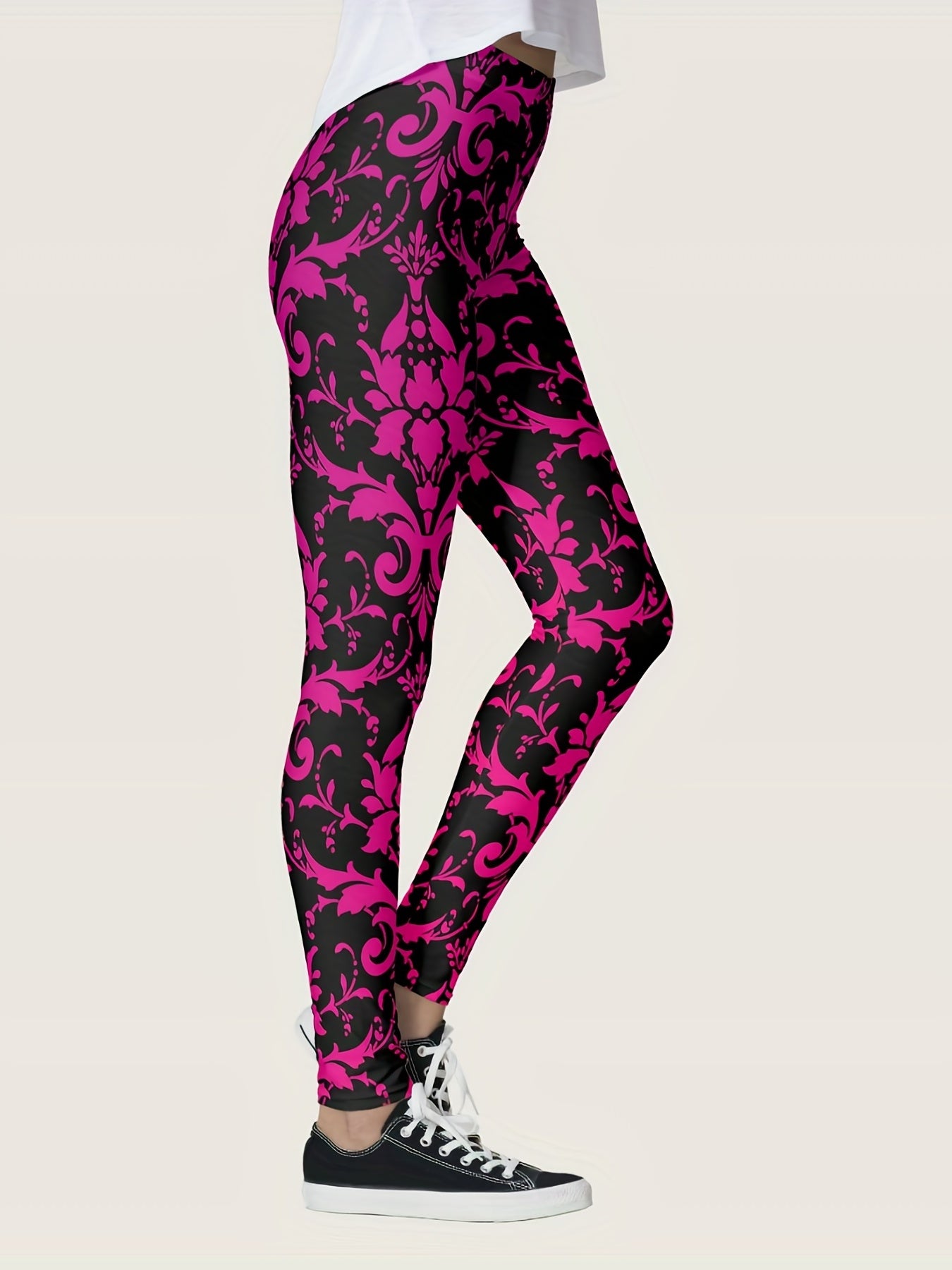 Geometric Pattern Yoga Leggings Sports Gym Tight Pants