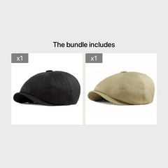 Newsboy Hat Men Outdoor Casual Sunshade Beret British Retro Octagonal Hat