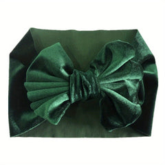Velvet Bow Baby Headband for 0-3 Years