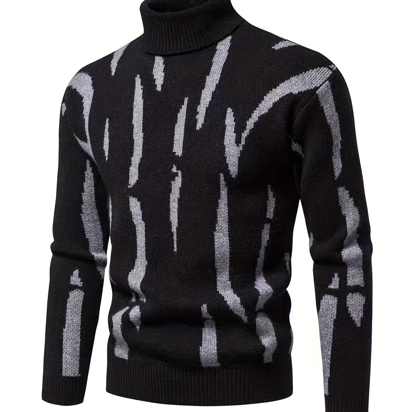Men's Stretch Thermal Turtleneck Sweater - Stay Warm And Stylish