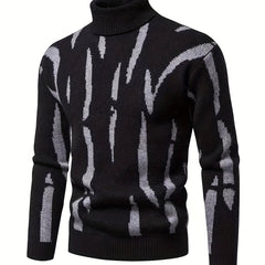 Men's Stretch Thermal Turtleneck Sweater - Stay Warm And Stylish