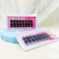 24 pcs Reusable Wispy False Eyelashes D Curl 14 16 18mm Mix DIY Lash Extension