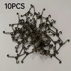 10pcs Mini Dollhouse Metal Hangers Vintage Metal Hangers Simulation Landscape Ph