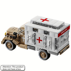 Military Ambulance Building Block Set - Educational DIY Toy