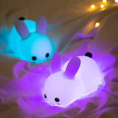 Rechargeable Rabbit Silicone Night Light for Baby Feeding
