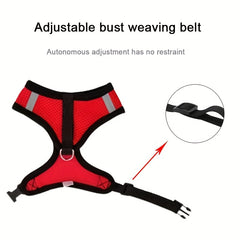 Stretchable Suede Pet Harness & Leash Set for Dogs Walking