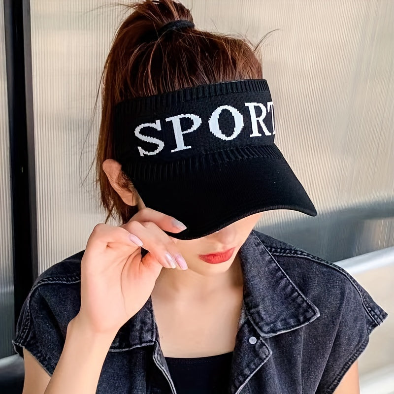 Unisex Sports Sun Visor Hat Knitted Mesh Lightweight Sun Hat