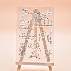 Cute Rabbit Transparent Silicone Stamps for Card Making DIY Scrapbooking