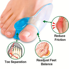 Soft Toe Separators For Bunions Big Toe Alignment - Night/Home Use - 2pcs