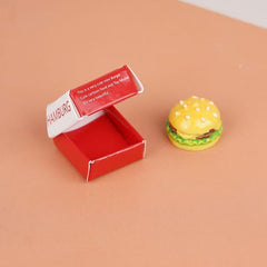 Hamburger Dollhouse Accessory Realistic Red & Yellow Food Toy