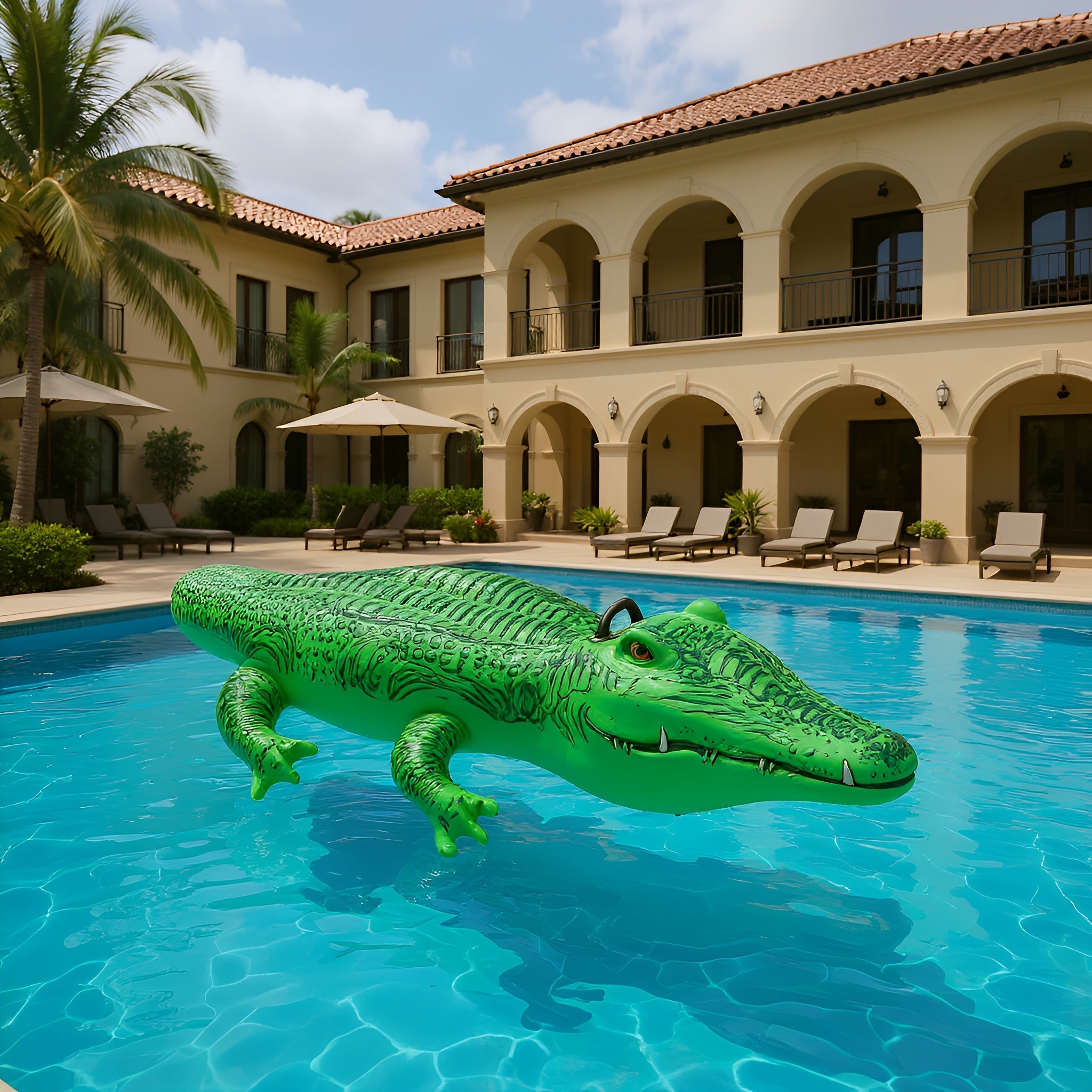 Giant Crocodile Inflatable Pool Float