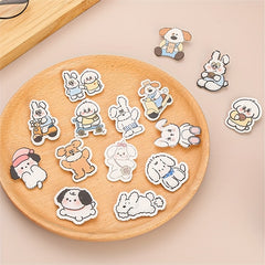 15pcs Kpop Acrylic Pins Stickers Bunny Puppy Back to School Gift For Girls