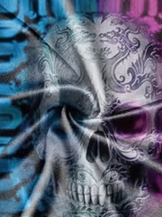 Men's Totem Skull Graphic T-shirt & Stretch Shorts Set