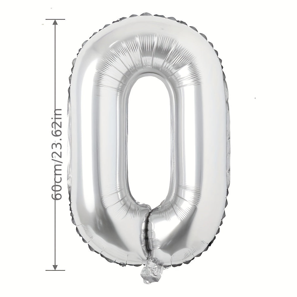 1pc 81 28 Cm Silvery Letter Balloons Foil Mylar Party Decor