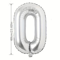 1pc 81 28 Cm Silvery Letter Balloons Foil Mylar Party Decor