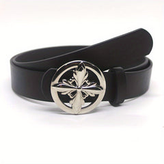 Hollow Out Buckle Belt Vintage PU Leather Jeans Belt Women