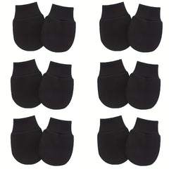 6 Pairs Baby No Scratch Mittens for Stylish Hand Protection