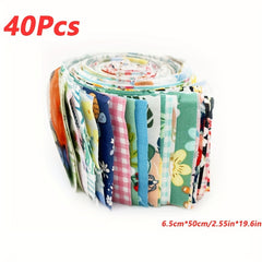 40pcs Patchwork Fabric Multicolor Cotton Sewing Quilting Material DIY