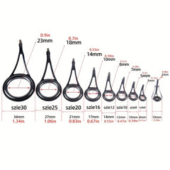 8pcs Stainless Steel Guide Rings for Lure Fishing Rods