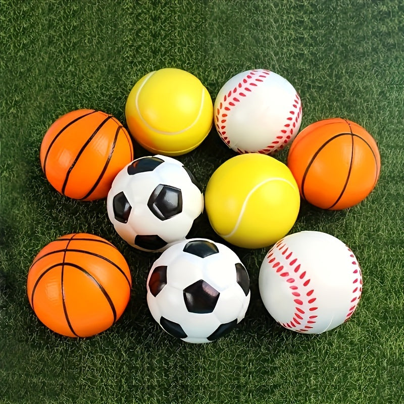 6pcs Foam Sponge Solid Footballs Stress Relief Decompression Toys