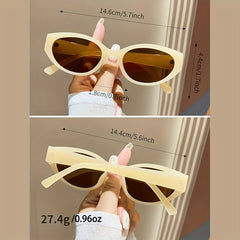 Y2K Cat Eye Oval Sunglasses UV400 Sun Shades