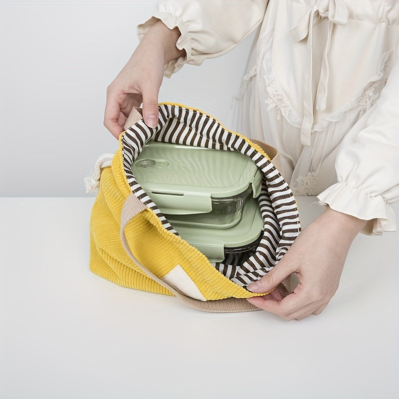 Portable Lunch Box Bag Drawstring Storage Bag for Picnic Camping