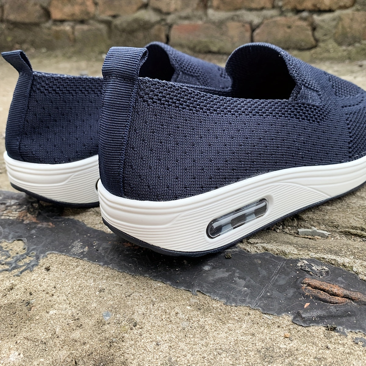 Women's Air Cushion Slip-On Sock Shoes Low Top Comfortable Walking Shoes