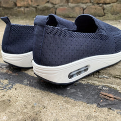 Women's Air Cushion Slip-On Sock Shoes Low Top Comfortable Walking Shoes