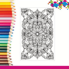 Fantasy Flower Coloring Book - Relaxation - Halloween Christmas
