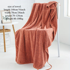 Women's Wearable Bath Towel Absorbent Bath Wrap Towel Bathrobes