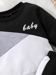 Baby Boys Casual Sweatshirt & Sweatpants Set for Autumn/Spring