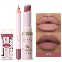 Matte Liquid Lipstick Lip Liner Set Nude Lip Gloss
