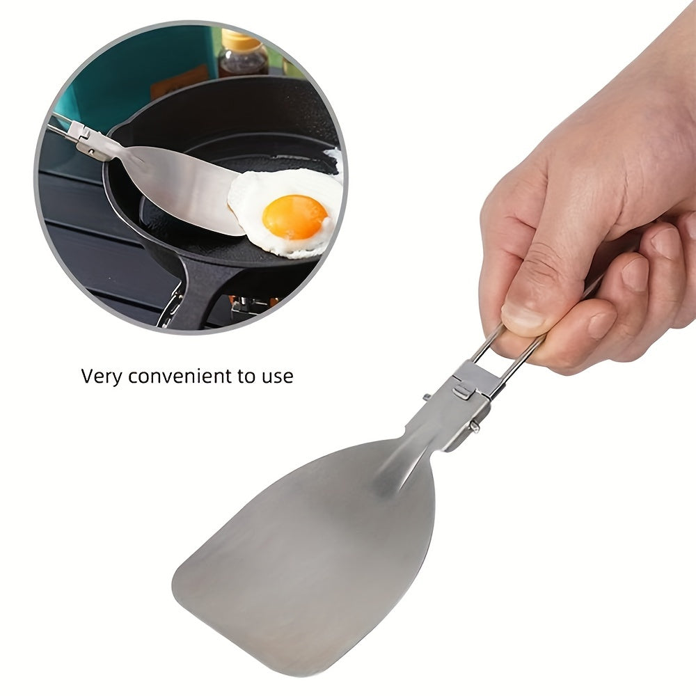 1pc Folding Cookware Stainless Steel Outdoor Camping Gear Cooking Acc...