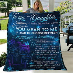 Creative Printed Flannel Blanket for Bedroom & Outdoor - Mother and Daughter
