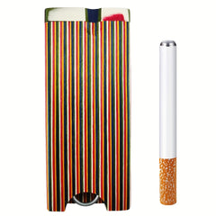Colorful Wood Dugout Cigarette Case Set With Metal Tube