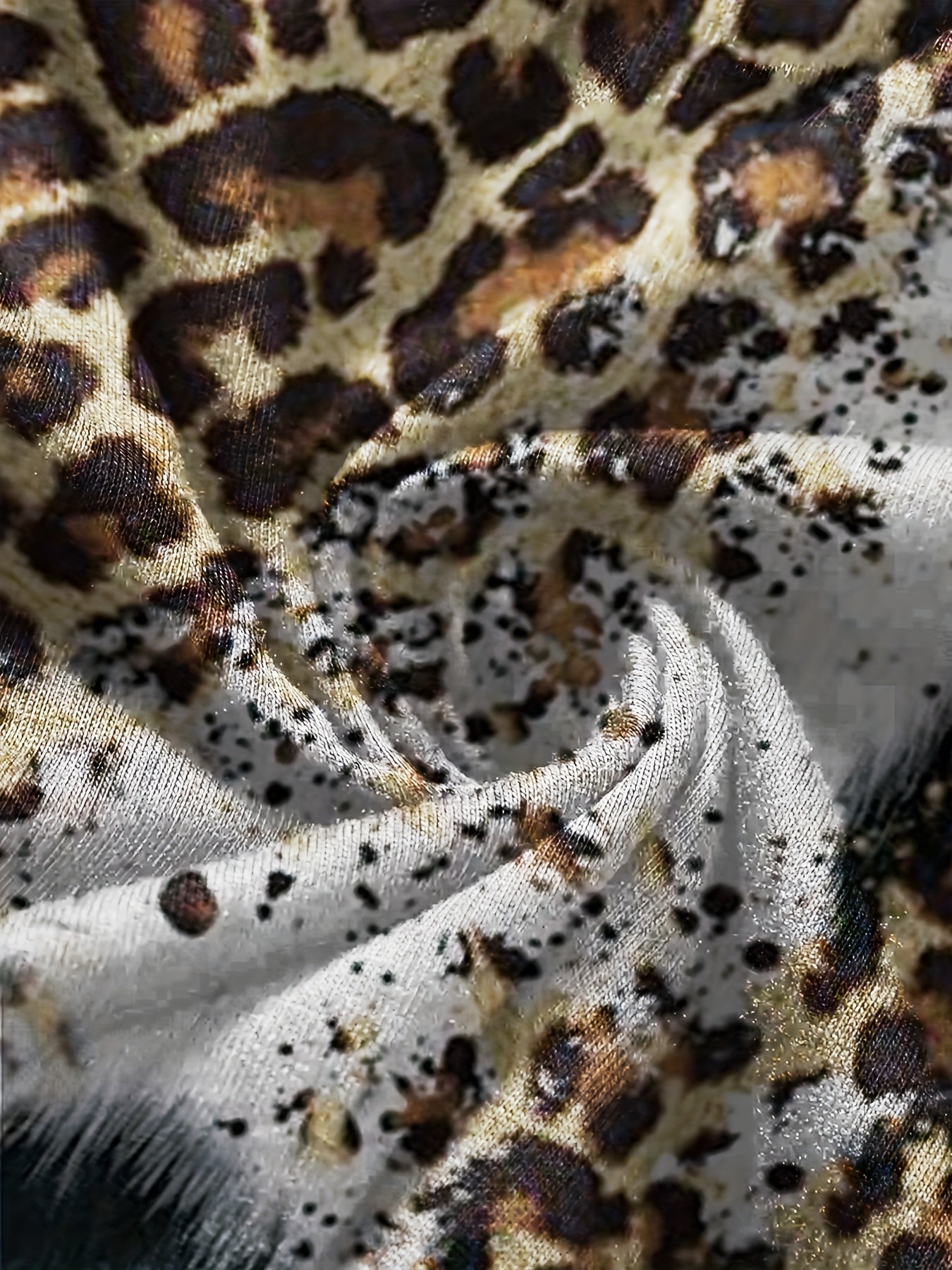 Girls Perfectly Imperfect Leopard Print Graphic T-shirt Short Sleeve Pullover