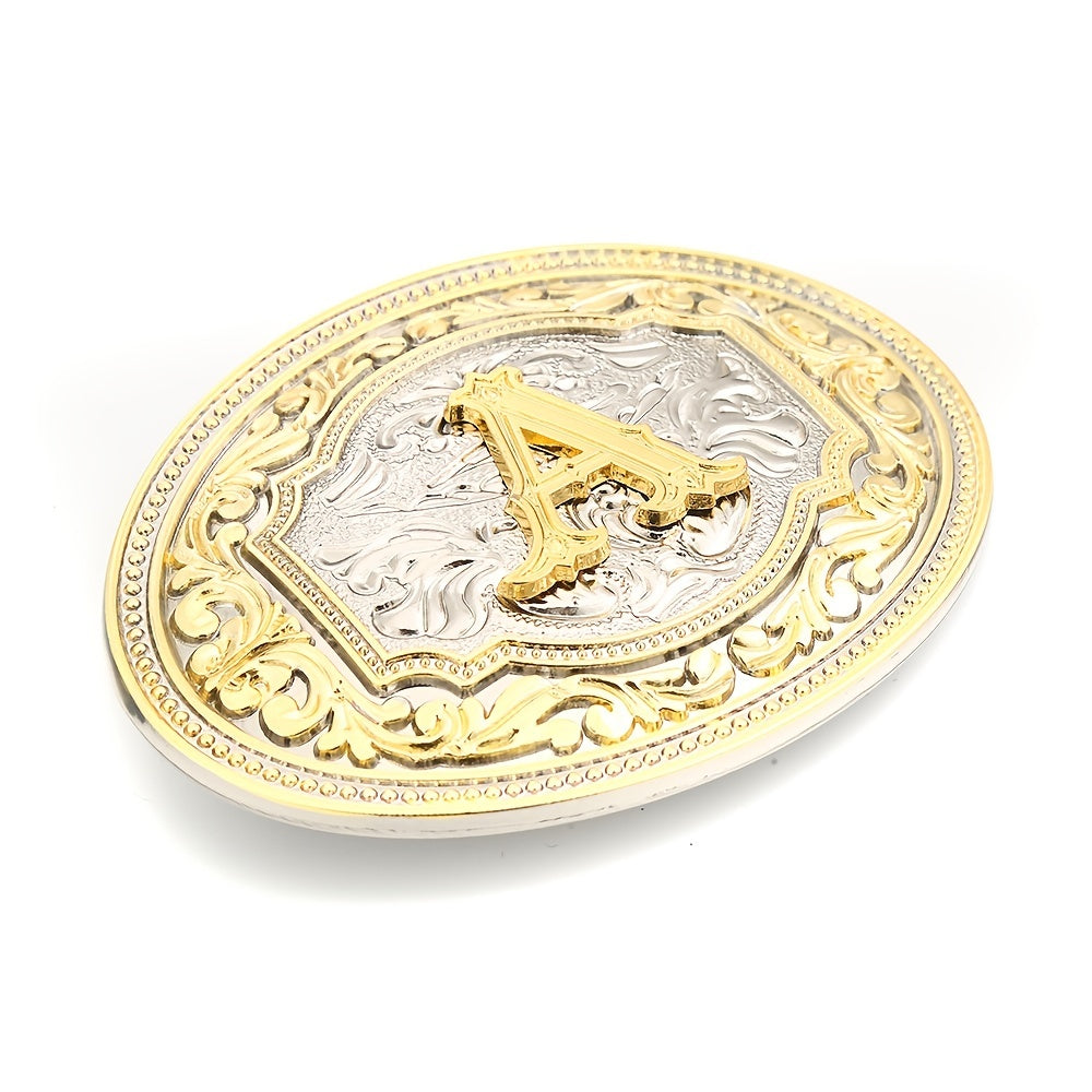 Embossed Letter Belt Buckle for Men