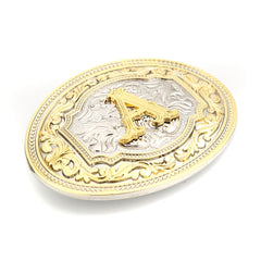 Embossed Letter Belt Buckle for Men