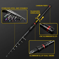 Carbon Telescopic Rock Fishing Rod Ultra Light Carp Fishing Rod